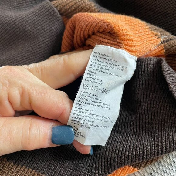 Prana Desert Road Knit Dropped Shoulder Sweater Women Small Multicolor Casual - Picture 9 of 10